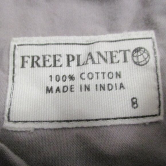 Free Planet boys Christmas button down shirt, Santa wearing sunglasses size 8 - Picture 2 of 7